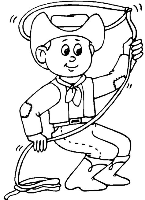 cowgirl coloring pages|Free & Easy To Print Cowboy Coloring Pages